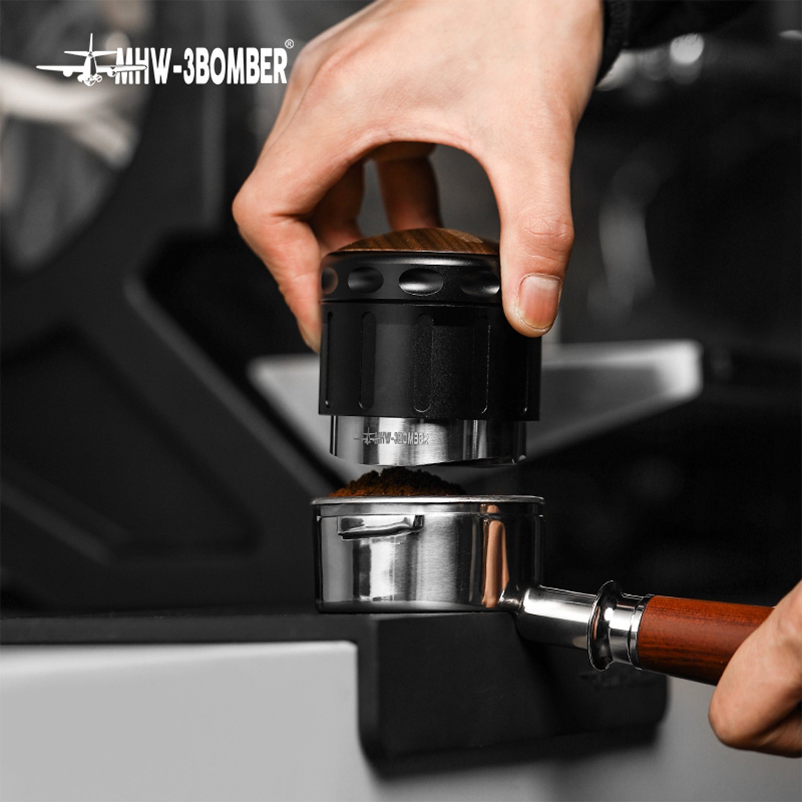 Nivelador de Café por Gravedad, Cross Base, 4 Remos, 58 mm, MHW-3Bomber - Imagen 8