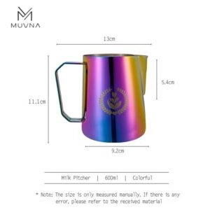 Jarra de Arte Latte 600 ml, MUVNA, Multicolor